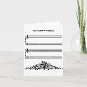 Tarjeta El Sonido De Silencio Divertido Musical