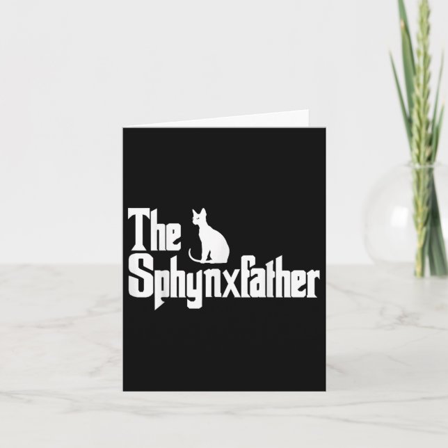 Tarjeta El Sphynxfather Funny Cat Dad Shirt Men Sphynx Lo (Anverso)
