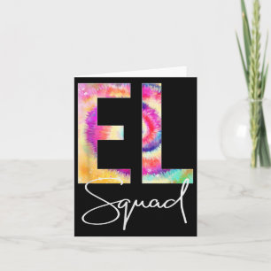 Tarjeta El Squad Tie Dye Aprecio a las Mujeres Regreso a l