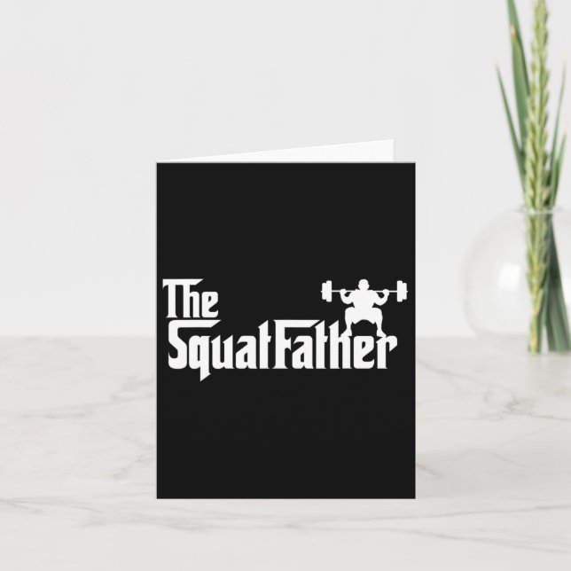 Tarjeta El Squat Father Workout Bodybuilder (Anverso)
