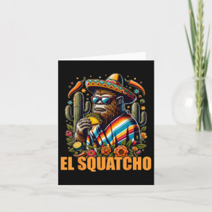 Tarjeta El Squatcho Cinco De Mayo Occidental Bigfoot Diver
