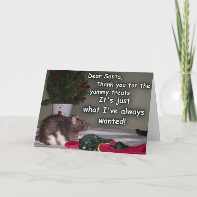 Tarjeta: ¡El sueño de la rata del navidad viene (Anverso)