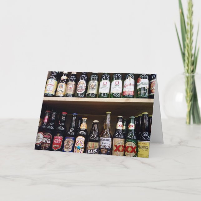 TARJETA **EL SUEÑO DEL BEBIDOR DE CERVEZA SE HACE REALIDAD (Anverso)