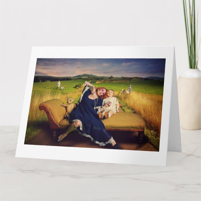 Tarjeta El sueño - juguetes surrealistas en cualquier ocas (Anverso)