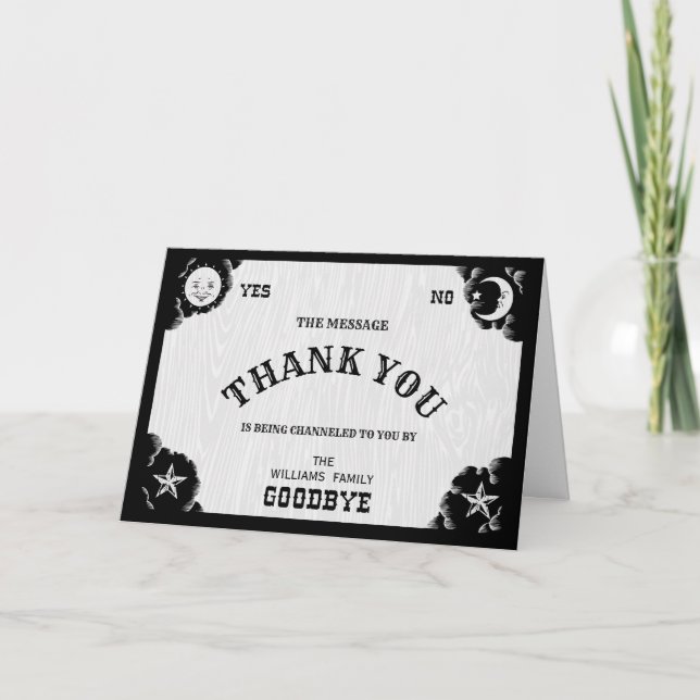 Tarjeta El tablero Halloween del alcohol le agradece (Anverso)