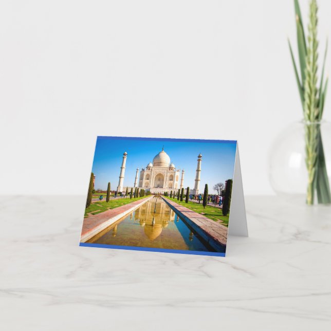 Tarjeta El Taj Mahal, la India (Anverso)