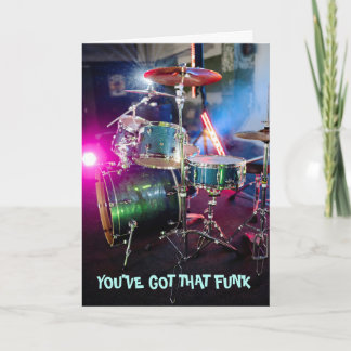 Tarjeta El tambor de Groove Funky se pone bien pronto