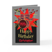 El tambor musical golpea el cumpleaños 14