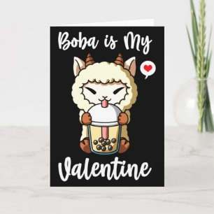 Tarjeta El té de burbujas es mi oveja de San Valentín Anti