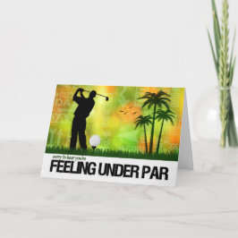 Tarjeta El tema deportivo masculino de Golfer se pone bien