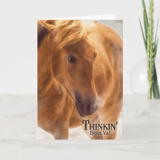 Tarjeta El tema occidental del caballo que ama pensar en t