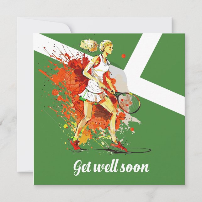 Tarjeta El tenis se pone bien pronto (Anverso)