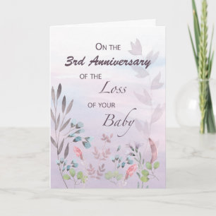 Tarjeta El tercer aniversario de la pérdida del bebé Perso