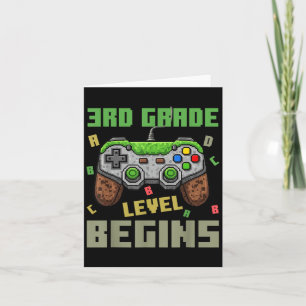 Tarjeta El Tercer Grado Comienza A Jugar Niños De Nuevo A