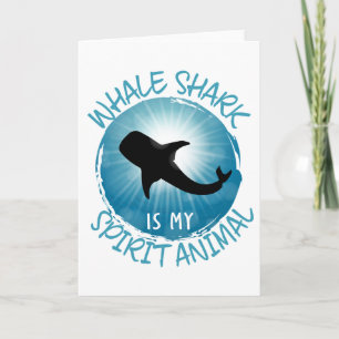 Tarjeta El tiburón ballena es mi animal espiritual