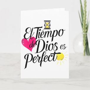 Tarjeta El Tiempo De Dios Es Perfecto Frase Cristiana 