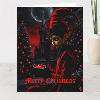 Tarjeta El tiempo de los navidades oscuros.