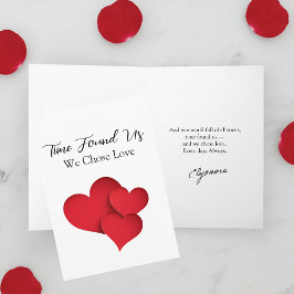 Tarjeta El tiempo nos encontró, nosotros elegimos el amor 