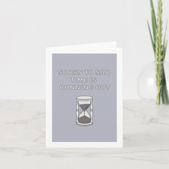 Tarjeta El tiempo se está acabando (Anverso)