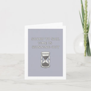 Tarjeta El tiempo se está acabando