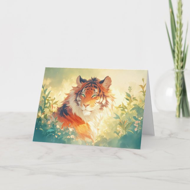 Tarjeta El tigre vigilante (Anverso)