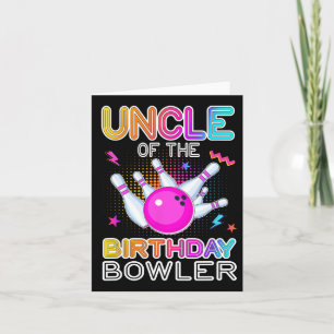 Tarjeta El Tío Del Fiesta De Bolos De Cumpleaños Bowler Ce