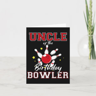 Tarjeta El Tío Del Fiesta De Bolos De Cumpleaños Bowler Ce