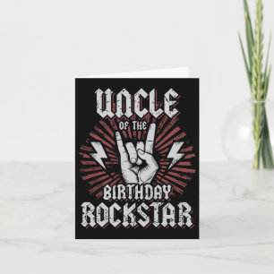 Tarjeta El Tío Del Rockstar Cumpleaños Coincidiendo Con Ro