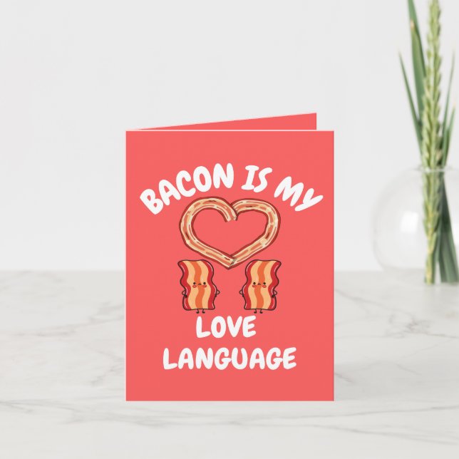 Tarjeta El Tocino Es Mi Lenguaje del Amor  (Anverso)
