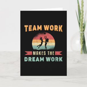 Tarjeta El trabajo de los equipos de voleibol hace que la