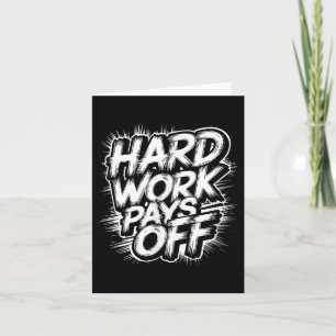 Tarjeta El trabajo duro da sus frutos - Frase motivacional