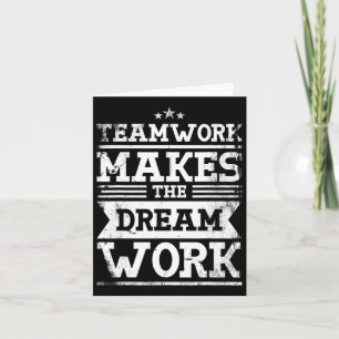 Tarjeta El Trabajo En Equipo Hace El Diseño De Trabajo Dre