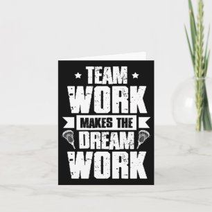 Tarjeta El Trabajo En Equipo Hace El Trabajo De Sueño Lacr