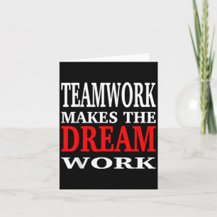 Tarjeta El Trabajo En Equipo Hace Que El Sueño Funcione Mo