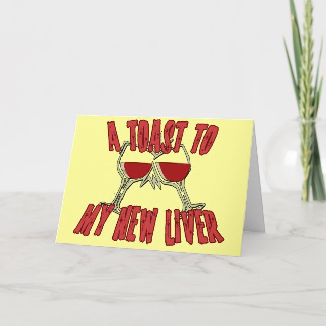 Tarjeta El trasplante de hígado consigue buenos regalos (Anverso)