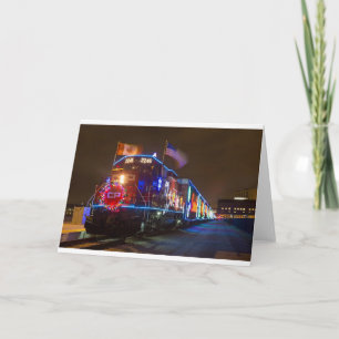 Tarjeta el tren de Navidad