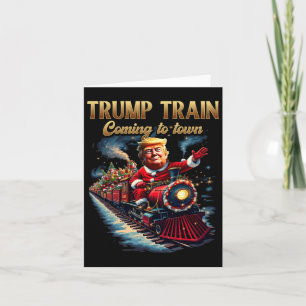 Tarjeta El tren de Trump llega a los graciosos Navidades d