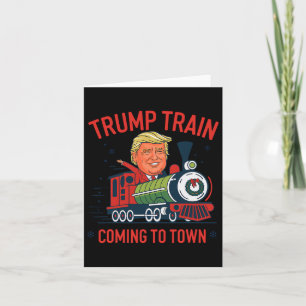 Tarjeta El tren de Trump llega a los graciosos Navidades d