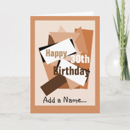 Tarjeta El trigésimo cumpleaños feliz añade… los marrones