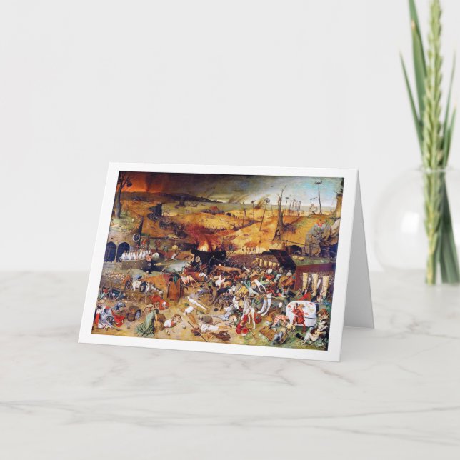 Tarjeta El triunfo de la muerte, Pieter Bruegel (Anverso)
