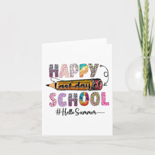 Tarjeta El Último Día De La Graduación De Niños Maestros E