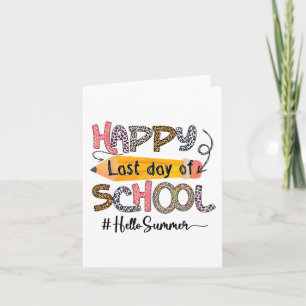 Tarjeta El Último Día De La Graduación De Niños Maestros E