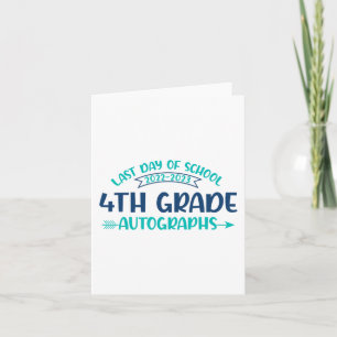 Tarjeta El Último Día Del Autografo Escolar 4 Graduación G