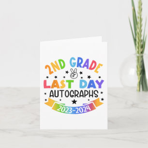 Tarjeta El Último Día Del Autografo Escolar Segundo Gradua