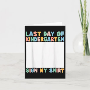 Tarjeta El Último Día Del Rótulo Infantil Mis Hijos Camisa