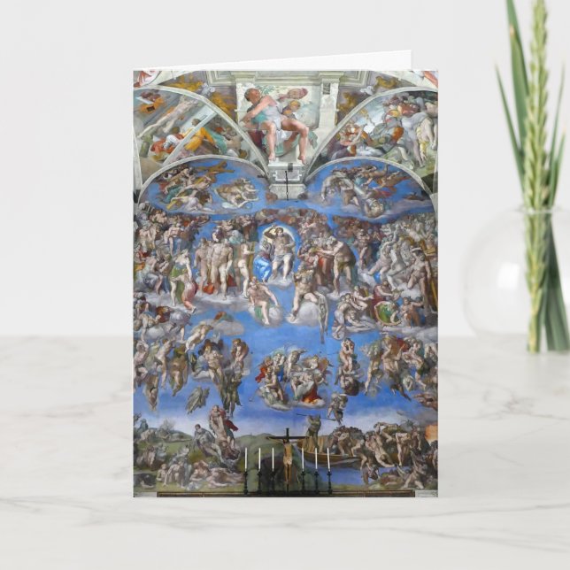 Tarjeta El último fallo - Capilla Sixtina, Ciudad del Vati (Anverso)