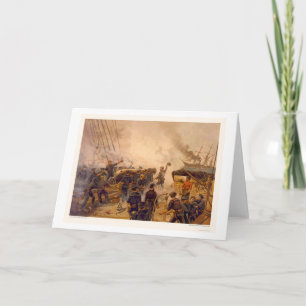 Tarjeta El USS Kearsarge hunde el CSS Alabama en 1864