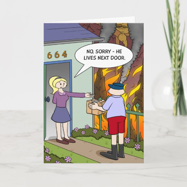 Tarjeta El vecino del infierno (Anverso)