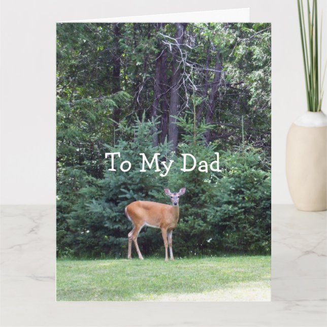 Tarjeta El venado del día del padre (Anverso)