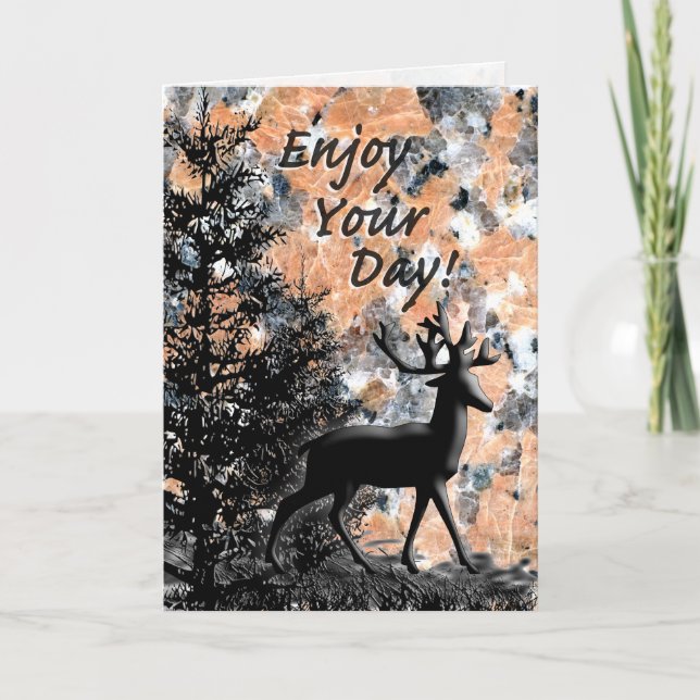 Tarjeta El venado del día del padre (Anverso)